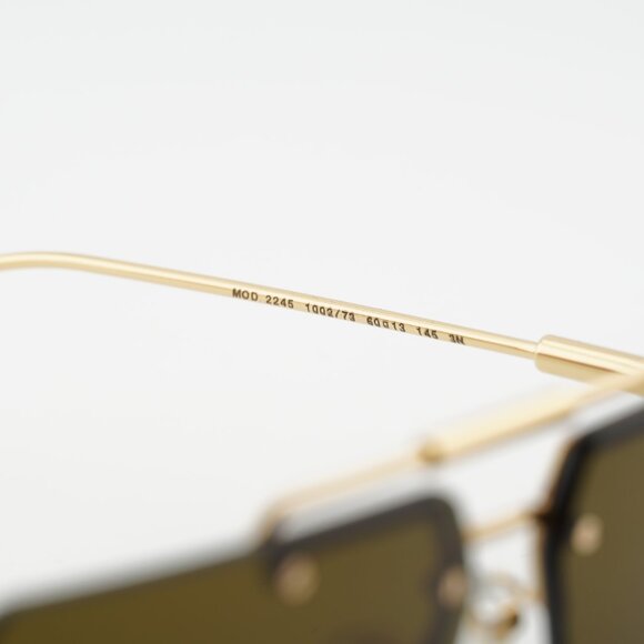 Versace VE2245 100273 Sunglasses Gold Rectangle Frame, Brown Gradient Lenses main image 9